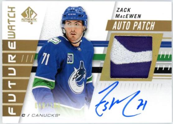 Zack MacEwen [Limited Auto Patch] #170