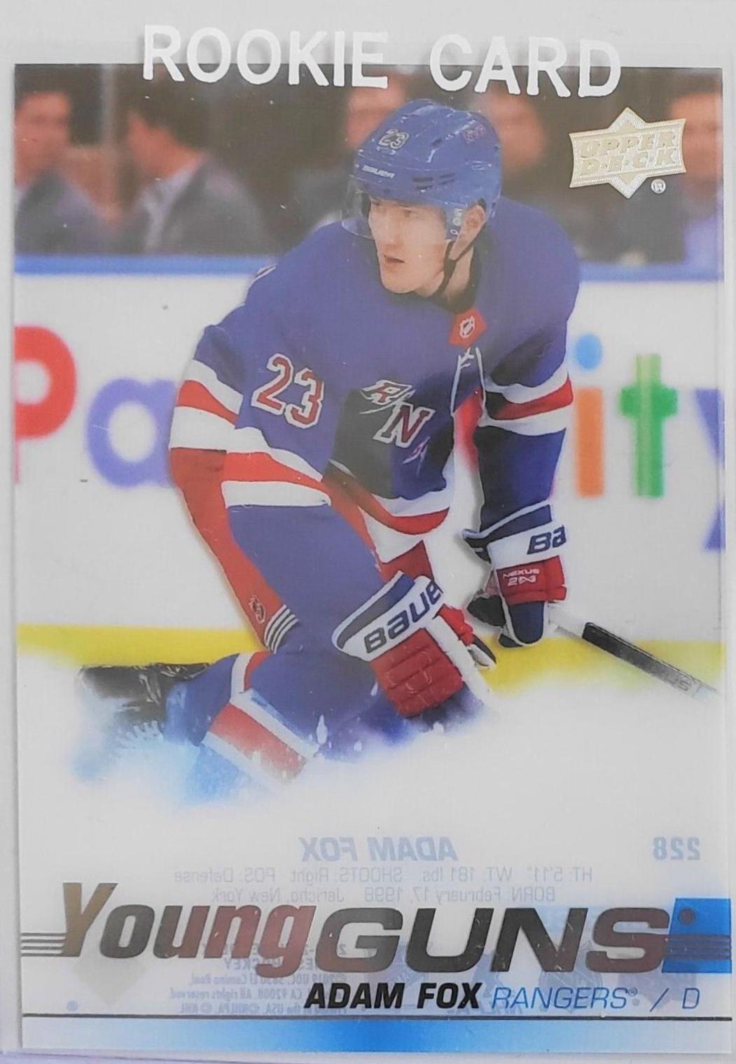 Adam Fox [Clear Cut UD Exclusives] #228