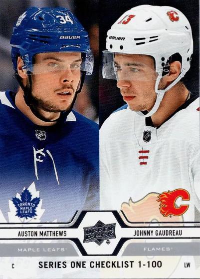 Auston Matthews, Johnny Gaudreau [Silver Foil] #199