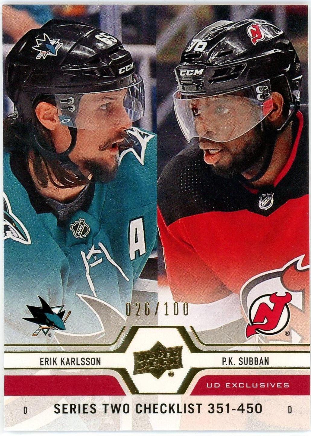 Erik Karlsson, P. K. Subban [UD Exclusives] #450