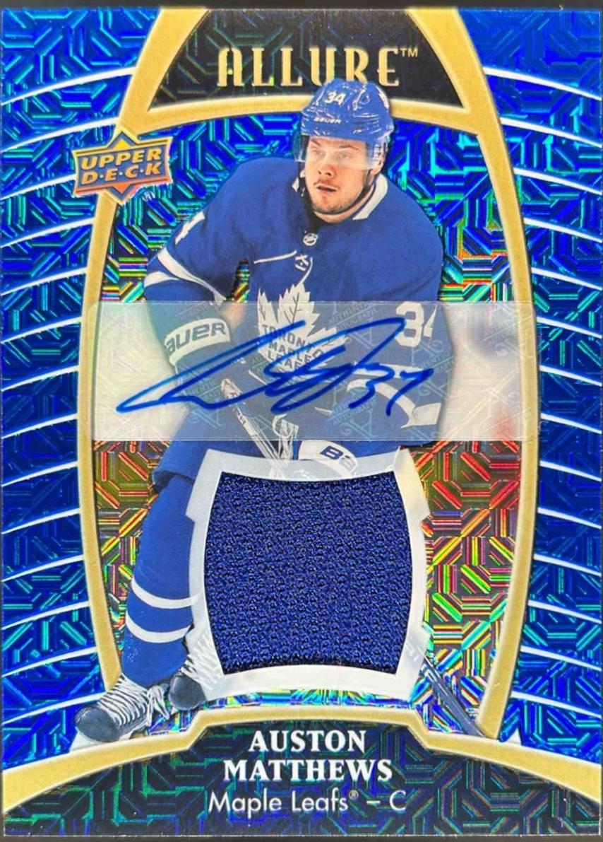 Auston Matthews [Blue Line Autograph Jersey Relic] #5
