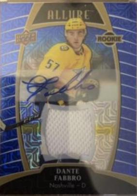 Dante Fabbro [Blue Line Autograph Jersey Relic] #78
