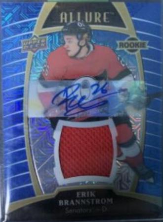 Erik Brannstrom [Blue Line Autograph Jersey Relic] #69