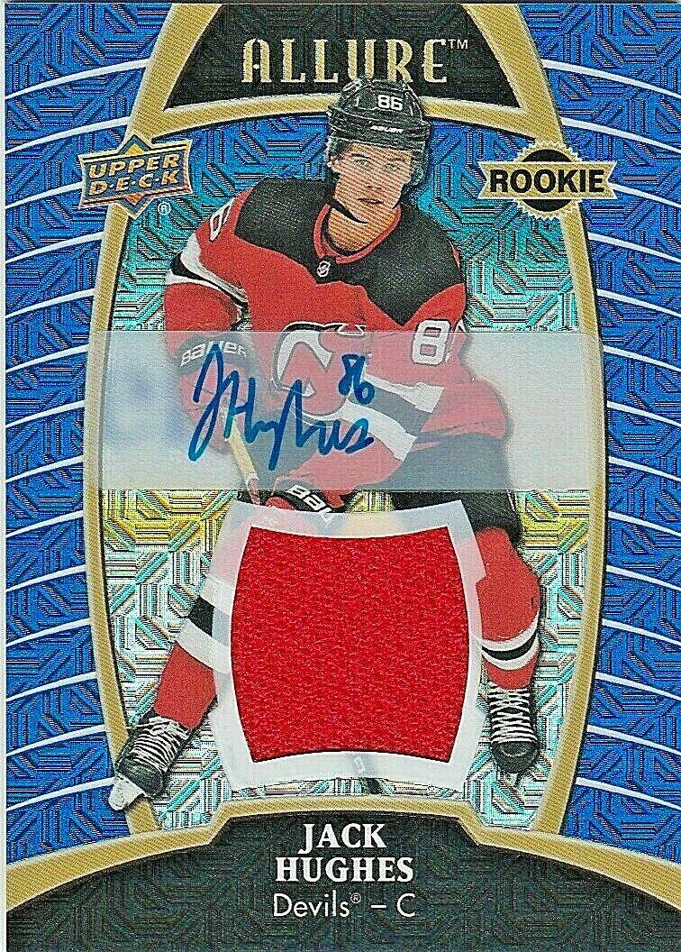 Jack Hughes [Blue Line Autograph] #100