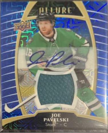 Joe Pavelski [Blue Line Autograph Jersey Relic] #27