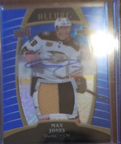 Max Jones [Blue Line Autograph Jersey Relic] #72