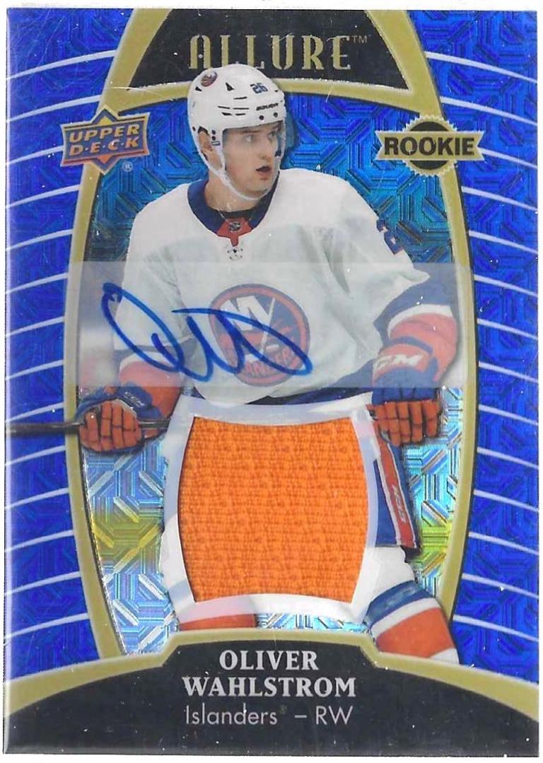 Oliver Wahlstrom [Blue Line Autograph Jersey Relic] #98