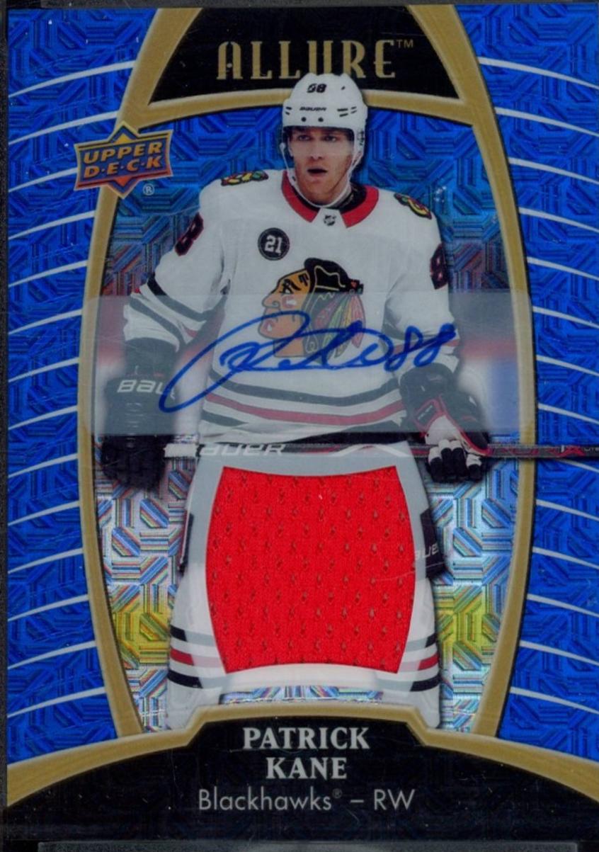 Patrick Kane [Blue Line Autograph Jersey Relic] #55