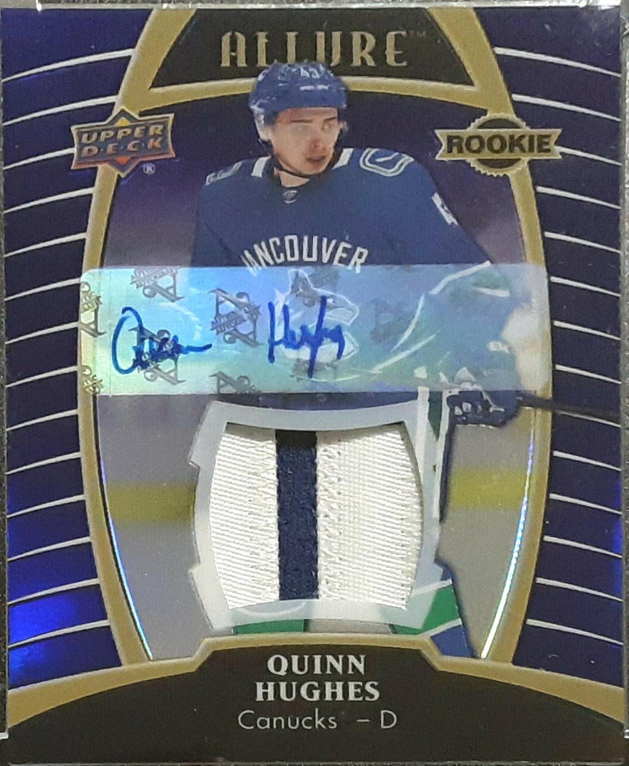 Quinn Hughes [Purple Diamond Autograph Patch] #66
