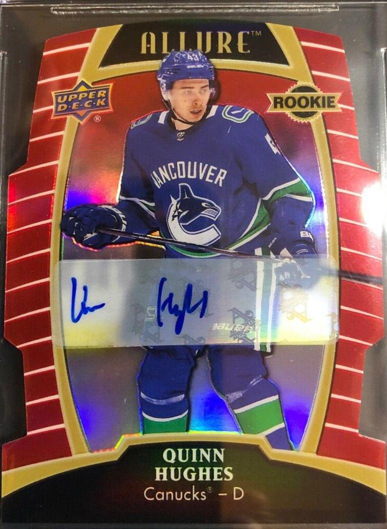 Quinn Hughes [Red Rainbow Autograph] #66