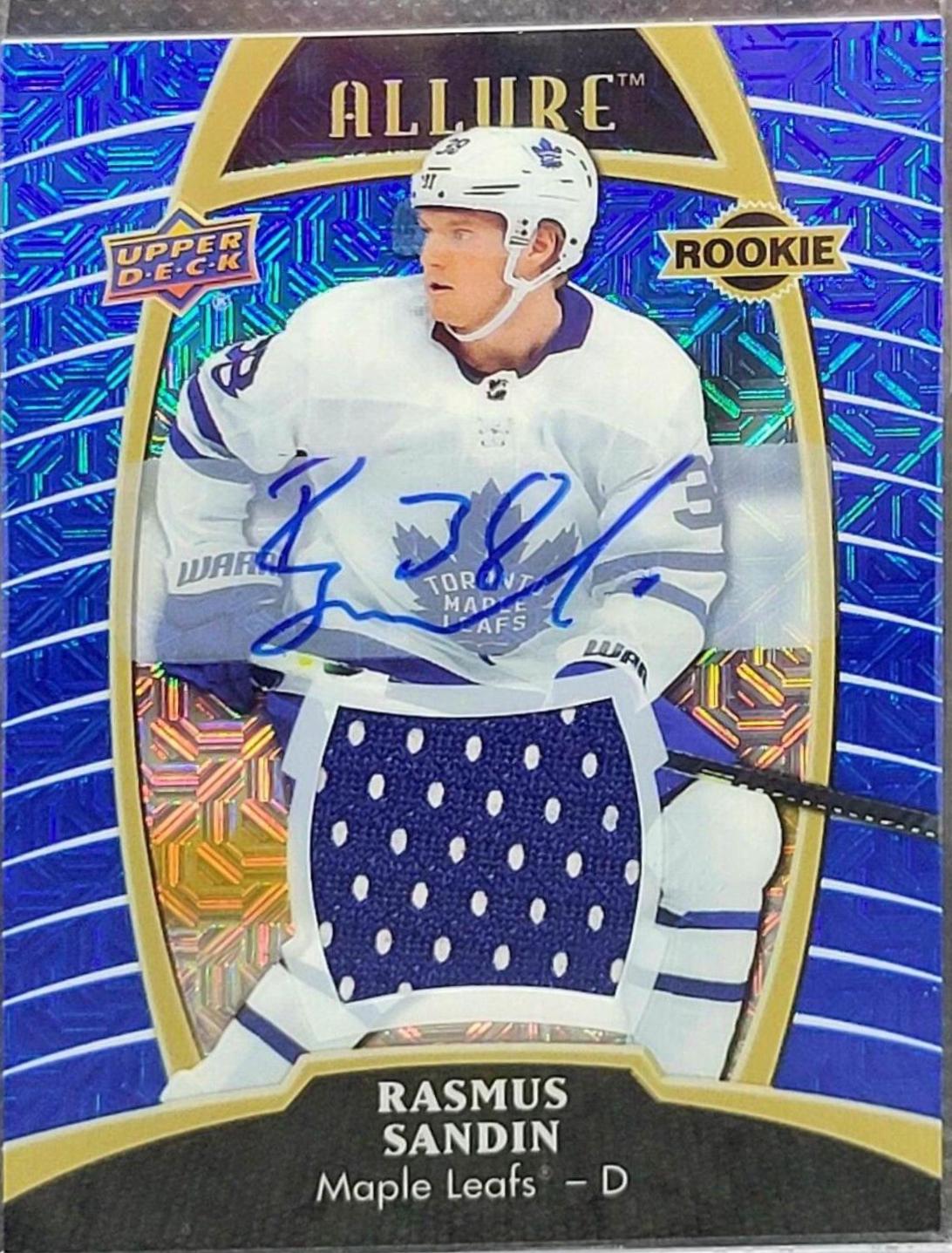 Rasmus Sandin [Blue Line Autograph Jersey Relic] #92