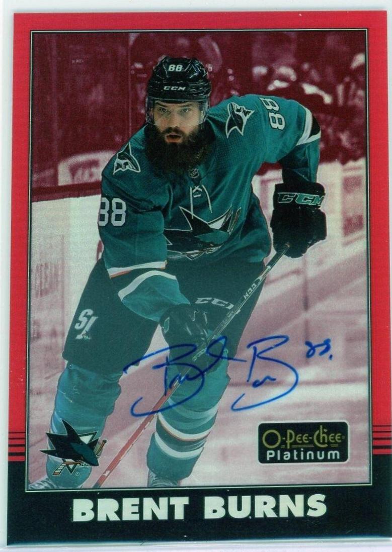 Brent Burns [Red Autograph] #R-14