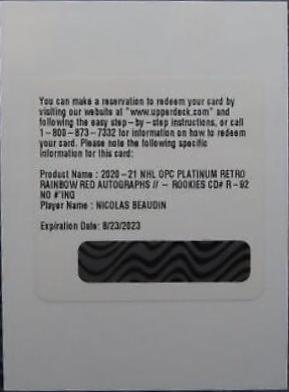 Nicolas Beaudin [Red Autograph] #R-92