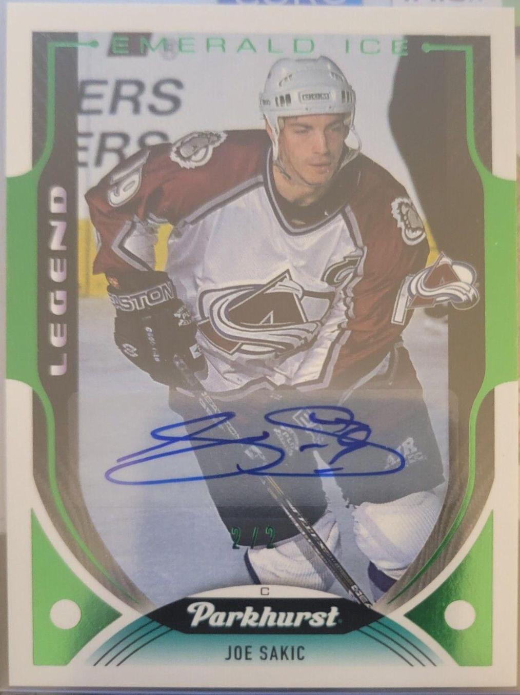 Joe Sakic [Emerald Ice Autograph] #326