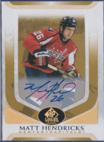 Matt Hendricks [Black Autograph] #228