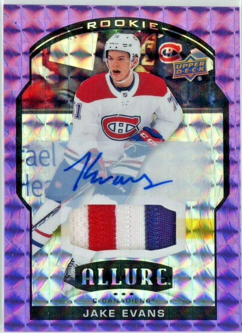 Jake Evans [Purple Diamond Autograph Patch] #76