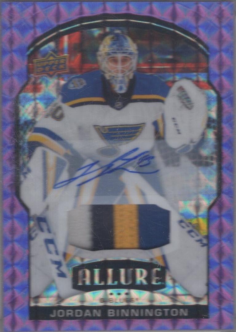 Jordan Binnington [Purple Diamond Autograph Patch] #49