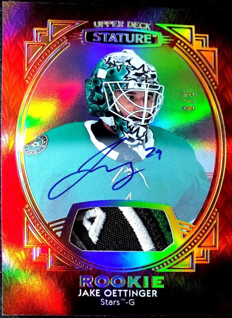 Jake Oettinger [Portrait Patch Red Autograph] #162