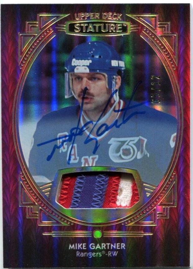 Mike Gartner [Portrait Patch Red Autograph] #95