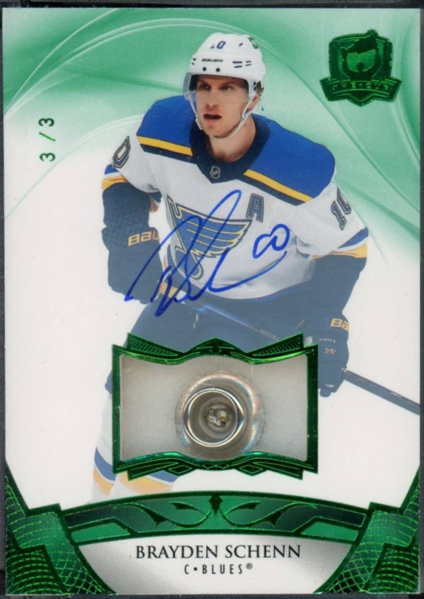 Brayden Schenn [Green Autograph Button] #91