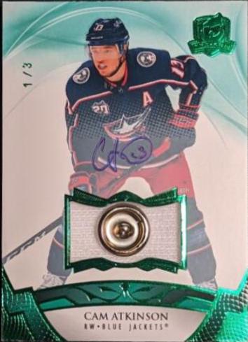 Cam Atkinson [Green Autograph Button] #87