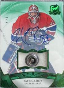 Patrick Roy [Green Autograph Button] #50