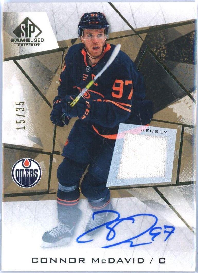 Connor McDavid [Gold Autograph Jersey] #1
