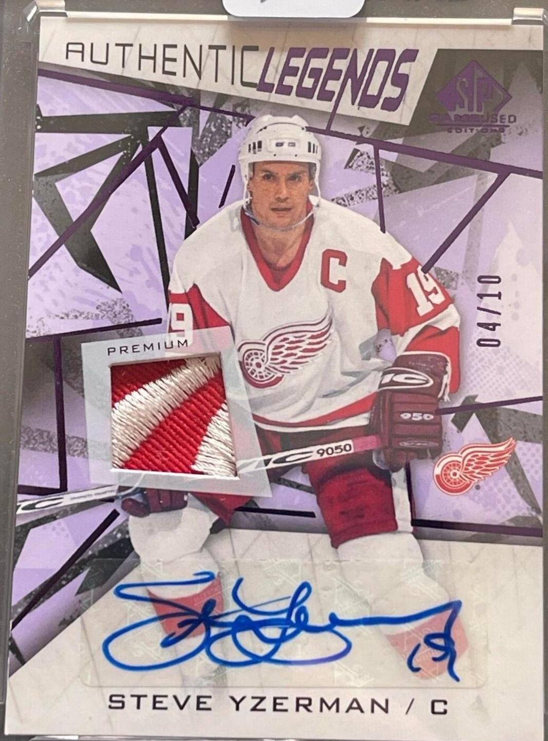 Steve Yzerman [Purple Autograph Premium Memorabilia] #102