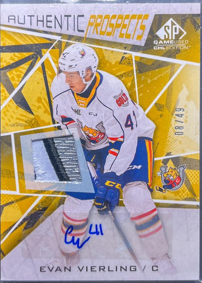Evan Vierling [Gold Autograph Patch] #61