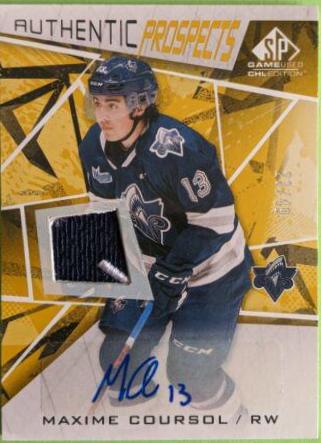 Maxime Coursol [Gold Autograph Patch] #16