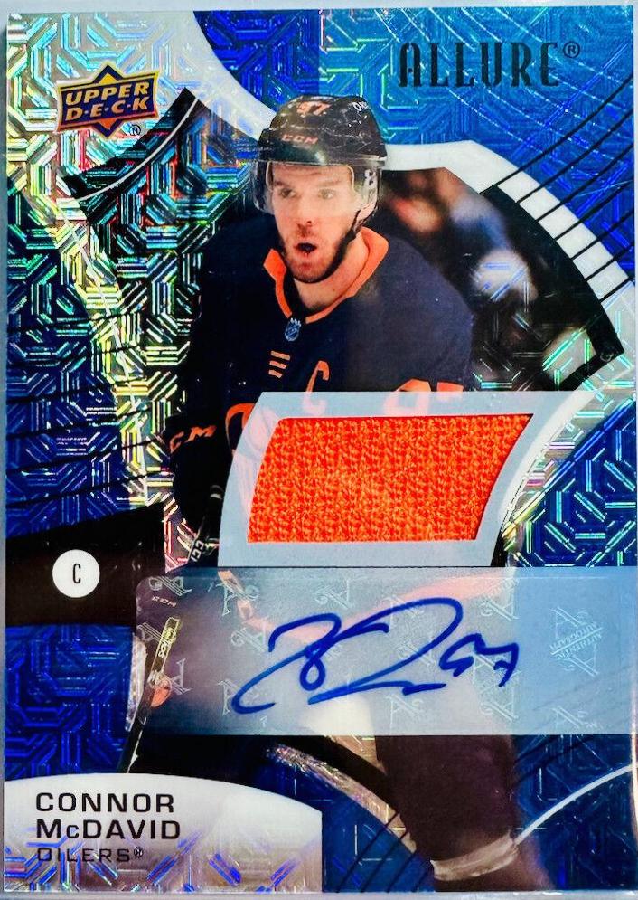 Connor McDavid [Blue Line Autograph Jersey] #97