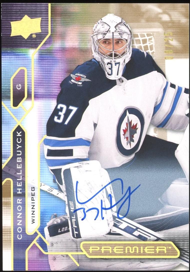 Connor Hellebuyck [Gold Autograph] #23