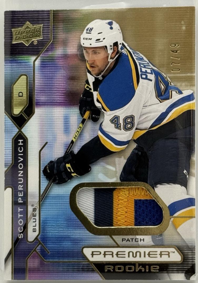 Scott Perunovich [Premium Memorabilia Patch Jersey] #121