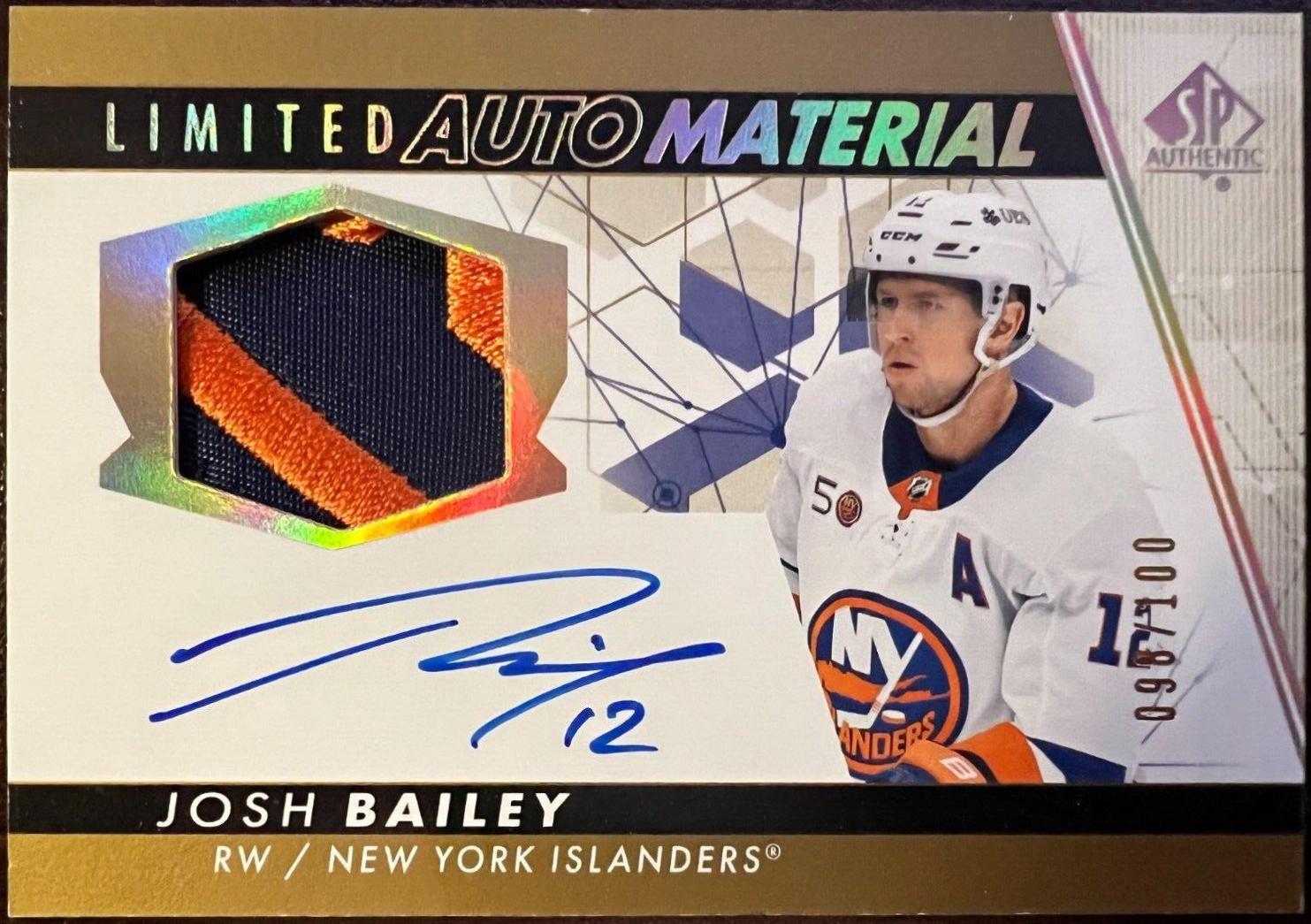 Josh Bailey [Limited Autograph Material] #12