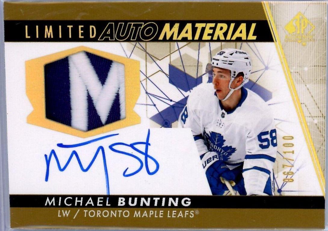 Michael Bunting [Limited Autograph Material] #79