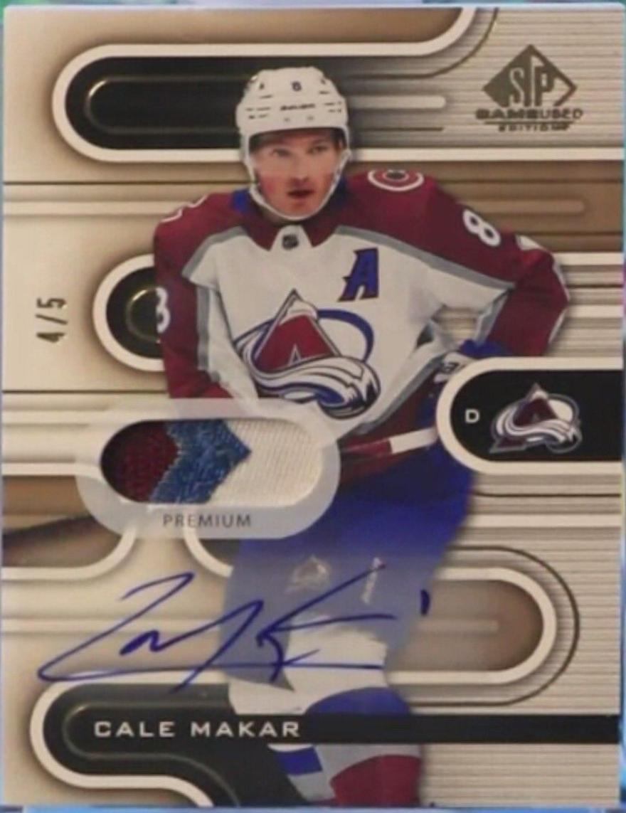 Cale Makar [Gold Autograph Premium Memorabilia] #47