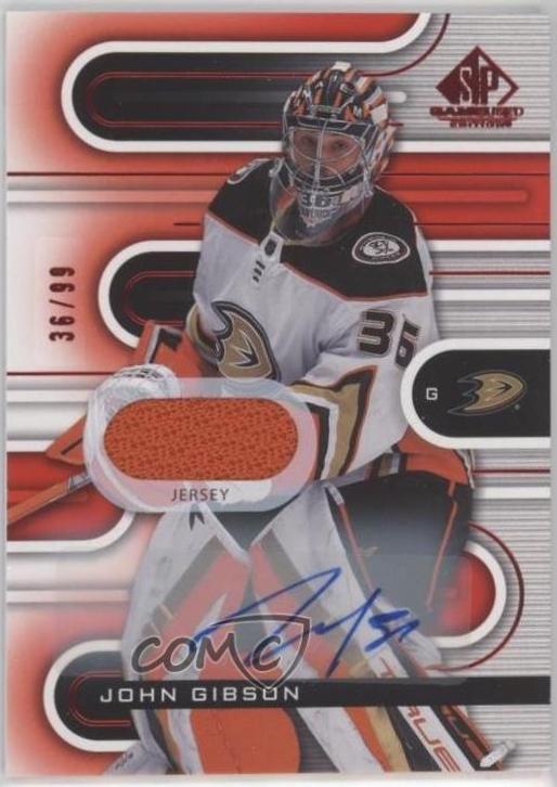 John Gibson [Red Autograph Jersey] #56