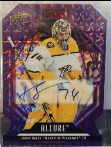 Juuse Saros [Purple Diamond Autograph Die Cut] #11