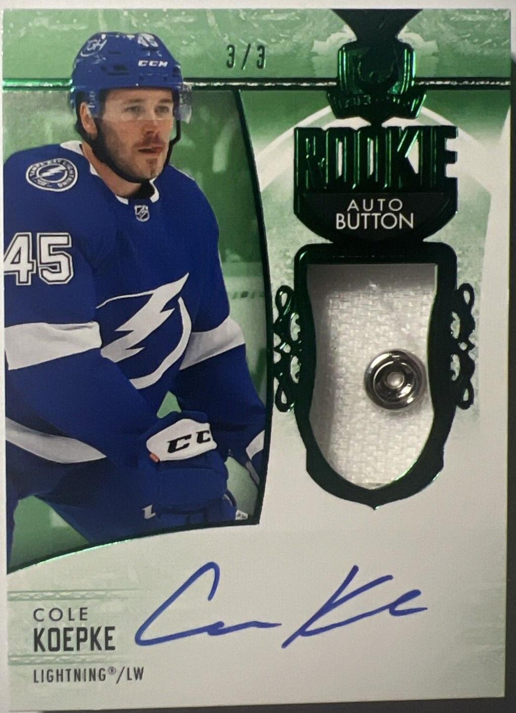 Cole Koepke [Green Foil Button Autograph] #116