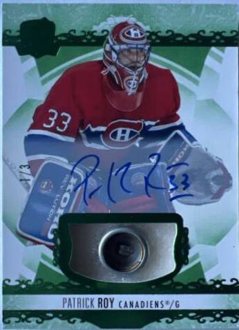 Patrick Roy [Green Foil Button Autograph] #36