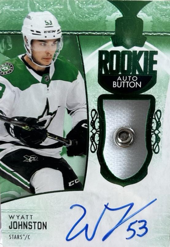 Wyatt Johnston [Green Foil Button Autograph] #200