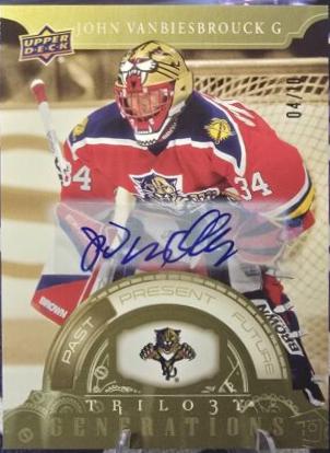 John Vanbiesbrouck [Gold Autograph] #TG-16A