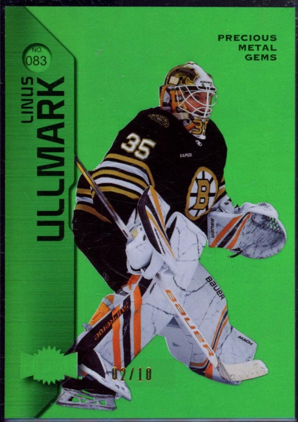 Linus Ullmark [Green Precious Metal Gems] #83