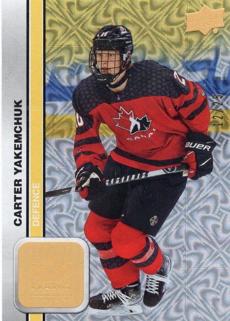 Carter Yakemchuk [Gold Patterned Foilboard] #36