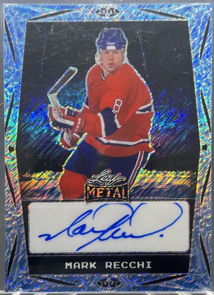 Mark Recchi [Light Blue Diagonal Shimmer] #BA-MR2