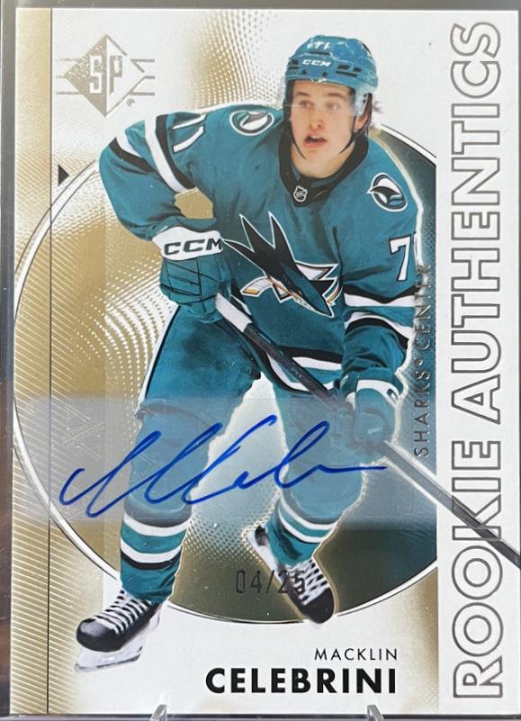 Macklin Celebrini [Gold Rookie Authentics Signature] #135