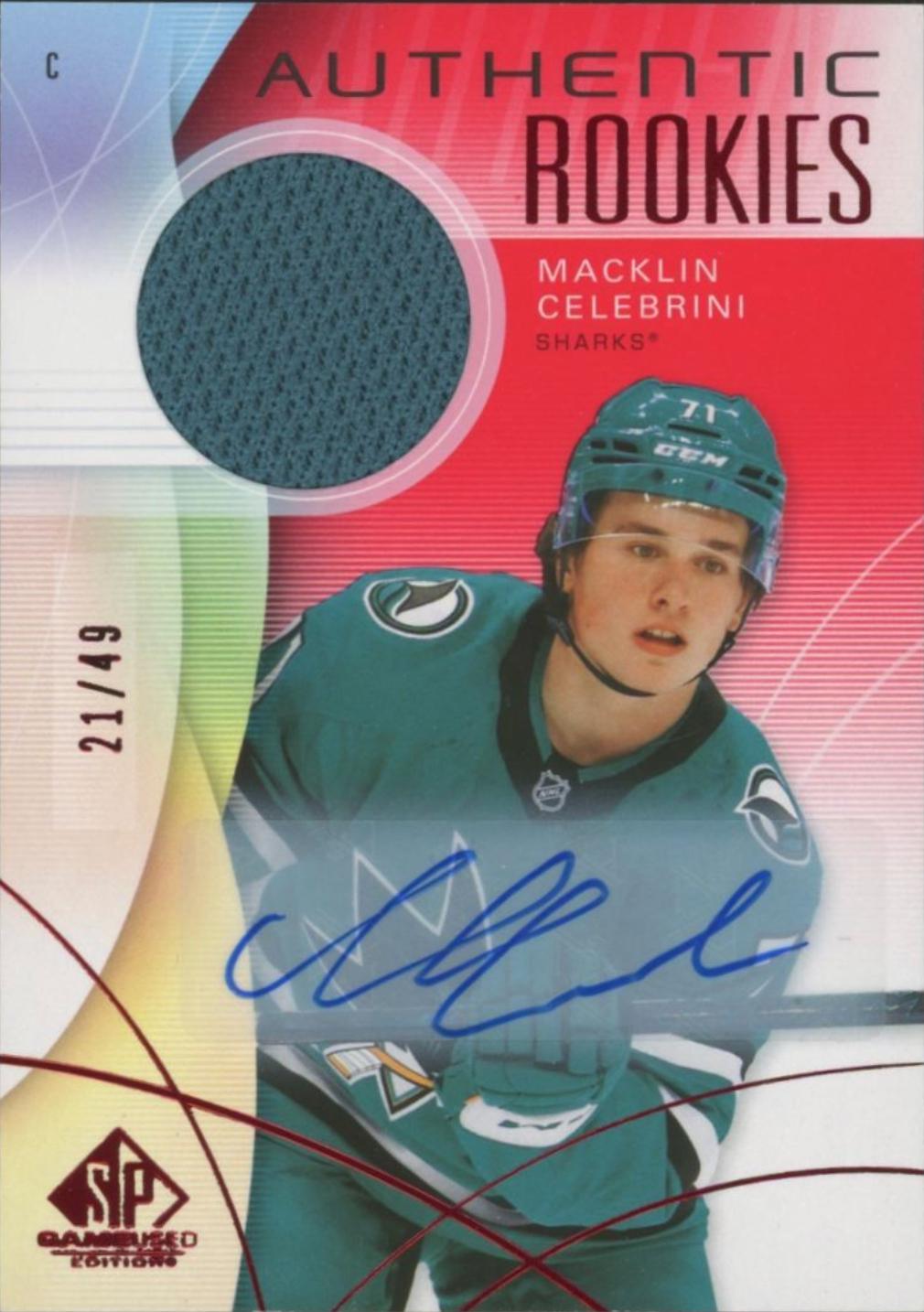 Macklin Celebrini [Red Auto Jersey] #215