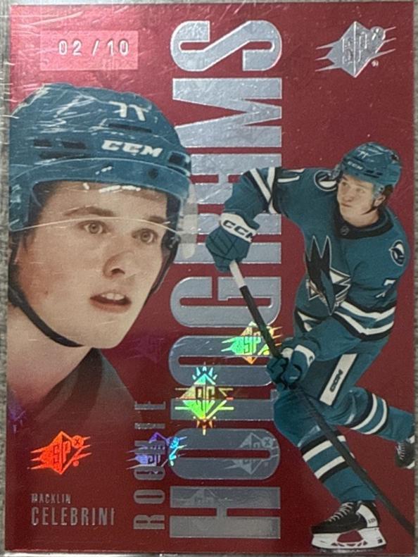 Macklin Celebrini [Red Hologram] #166