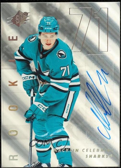 Macklin Celebrini [Silver Spectrum Blue Autograph] #160
