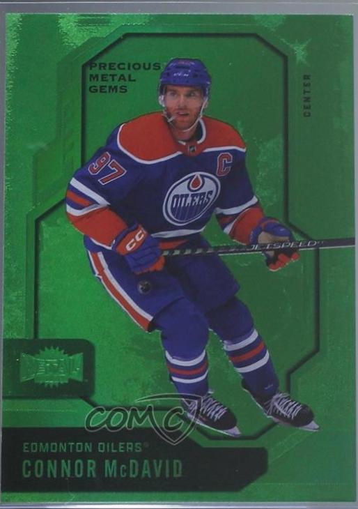 Connor McDavid [Green Precious Metal Gems] #75